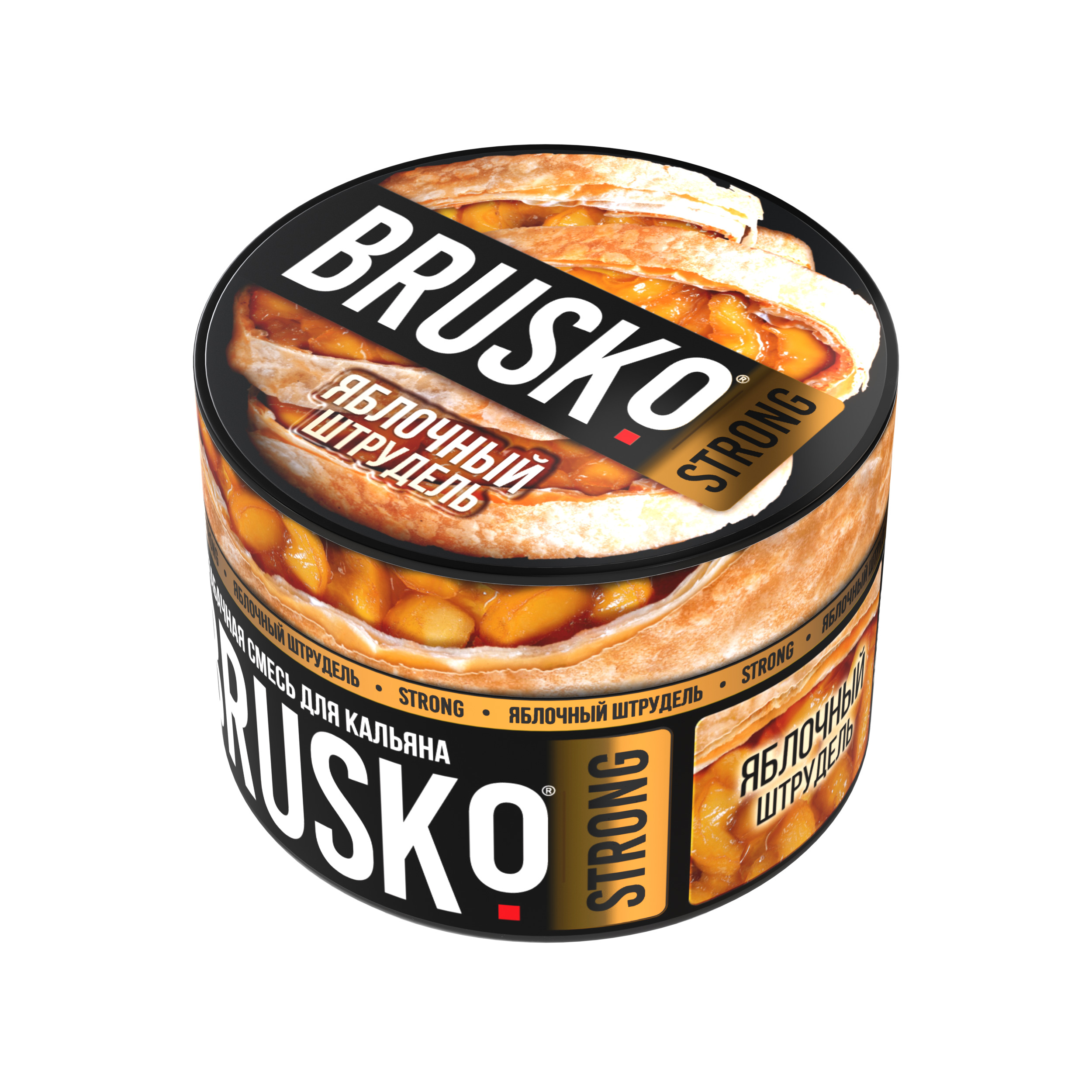 Бестабачная смесь для кальяна BRUSKO, 50 г, Яблочный штрудель, Strong (М)