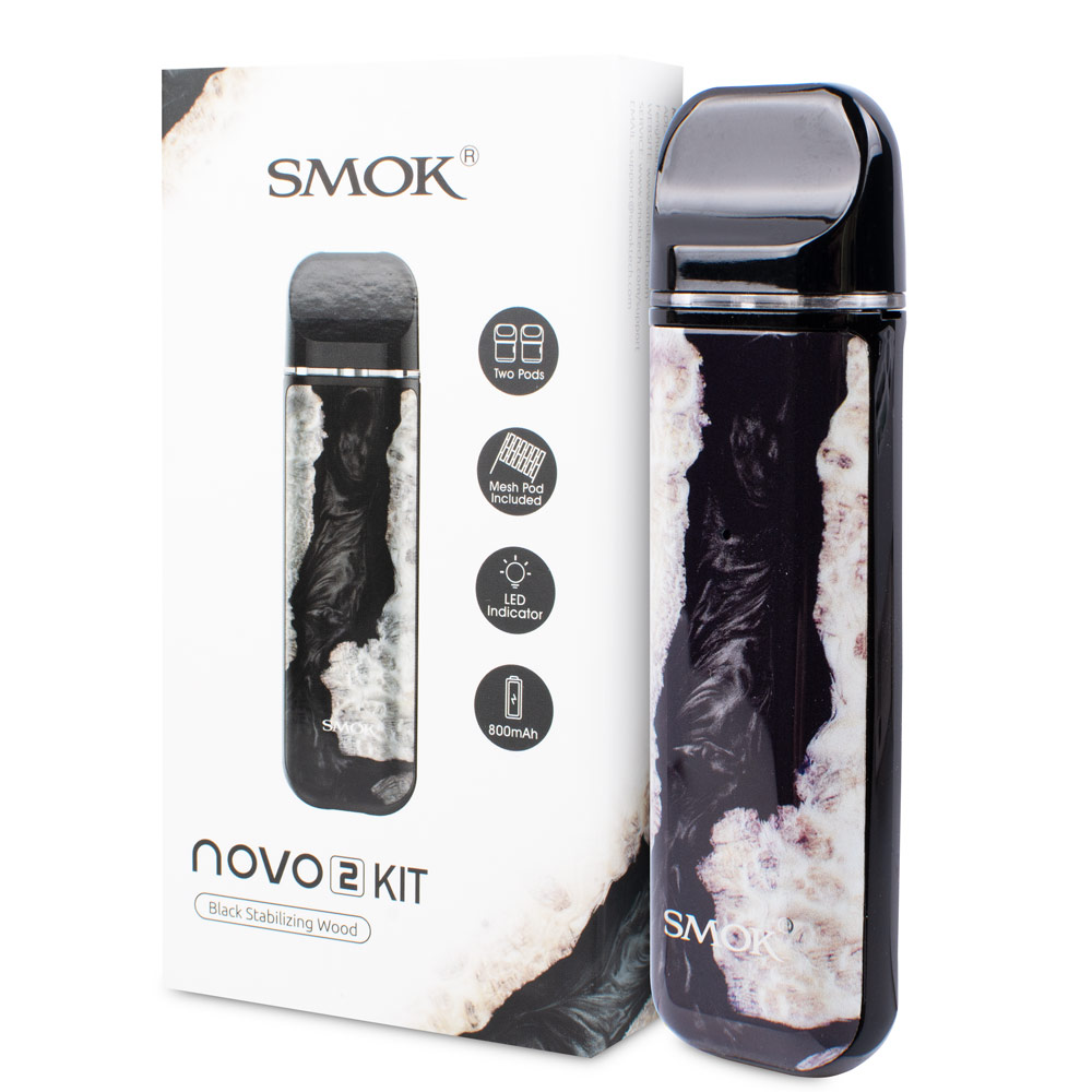 ЭС SMOK NOVO 2 Pod Kit, 800 mAh, Black Stabilizing Wood*