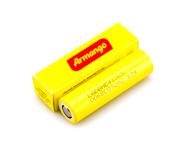 Аккумулятор 18650, LG HE4 2500 mAh (Yellow)