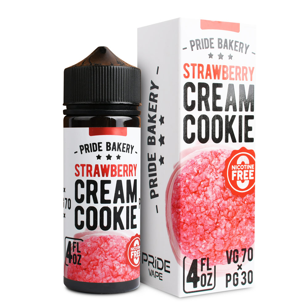 Жидкость Cream Cookie, 120 мл, Strawberry, 0 мг/мл