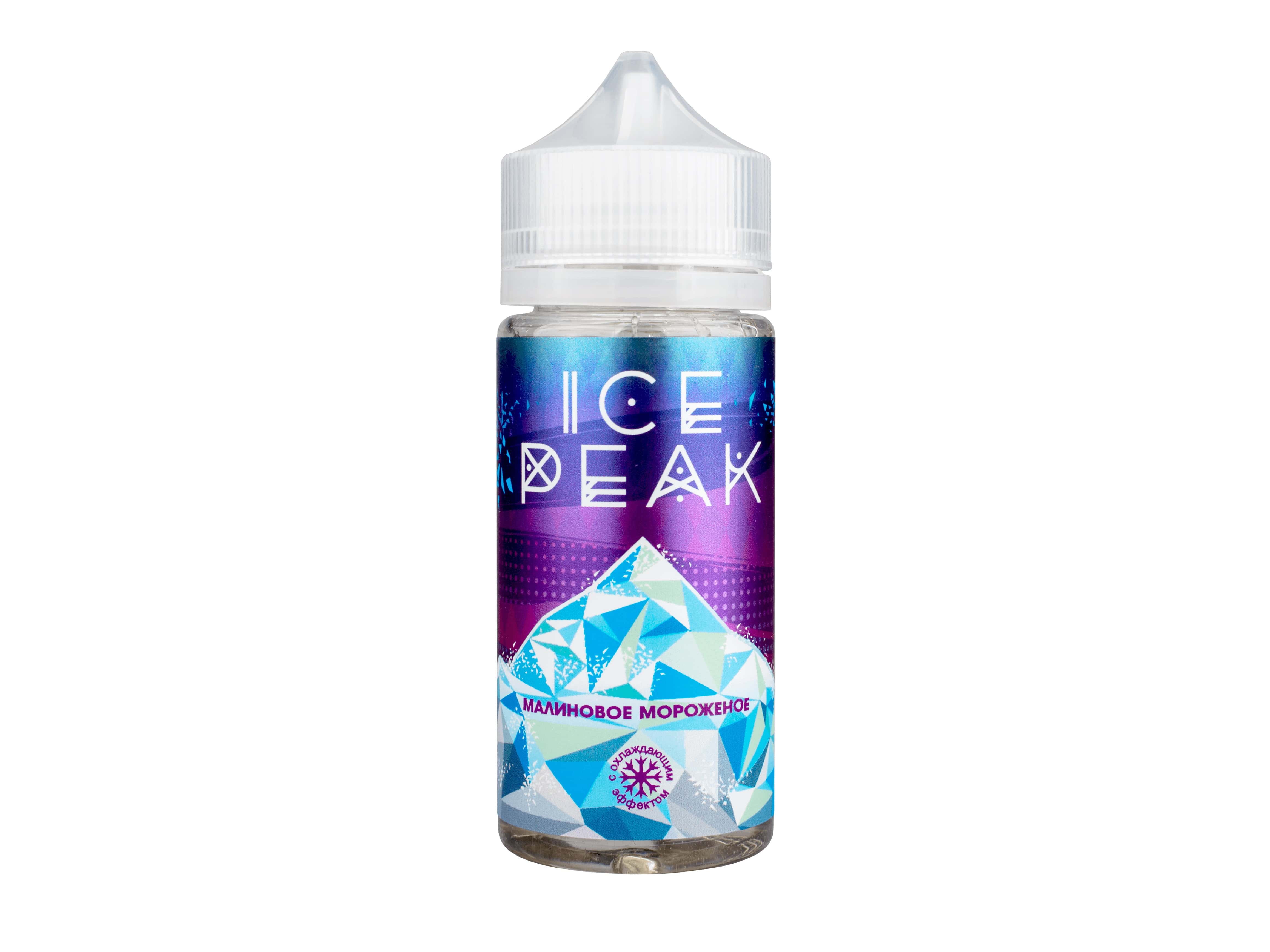Жидкость Ice Peak, 100 мл, Малиновое мороженое, 0 мг/мл