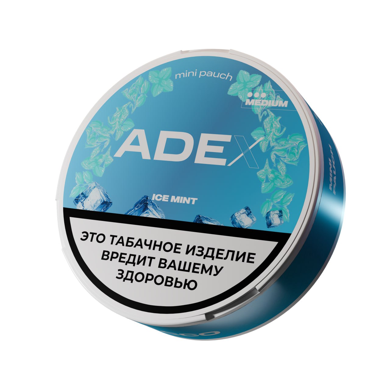 Жевательный табак АДЕКС медиум мини с ароматом АЙС МИНТ