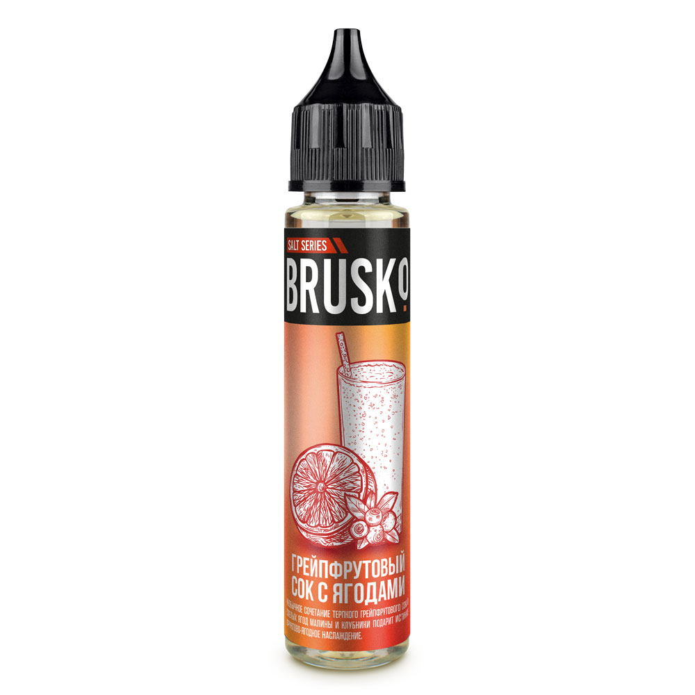 Жидкость Brusko Salt, 30 мл, Грейпфрутовый сок с ягодами, 2