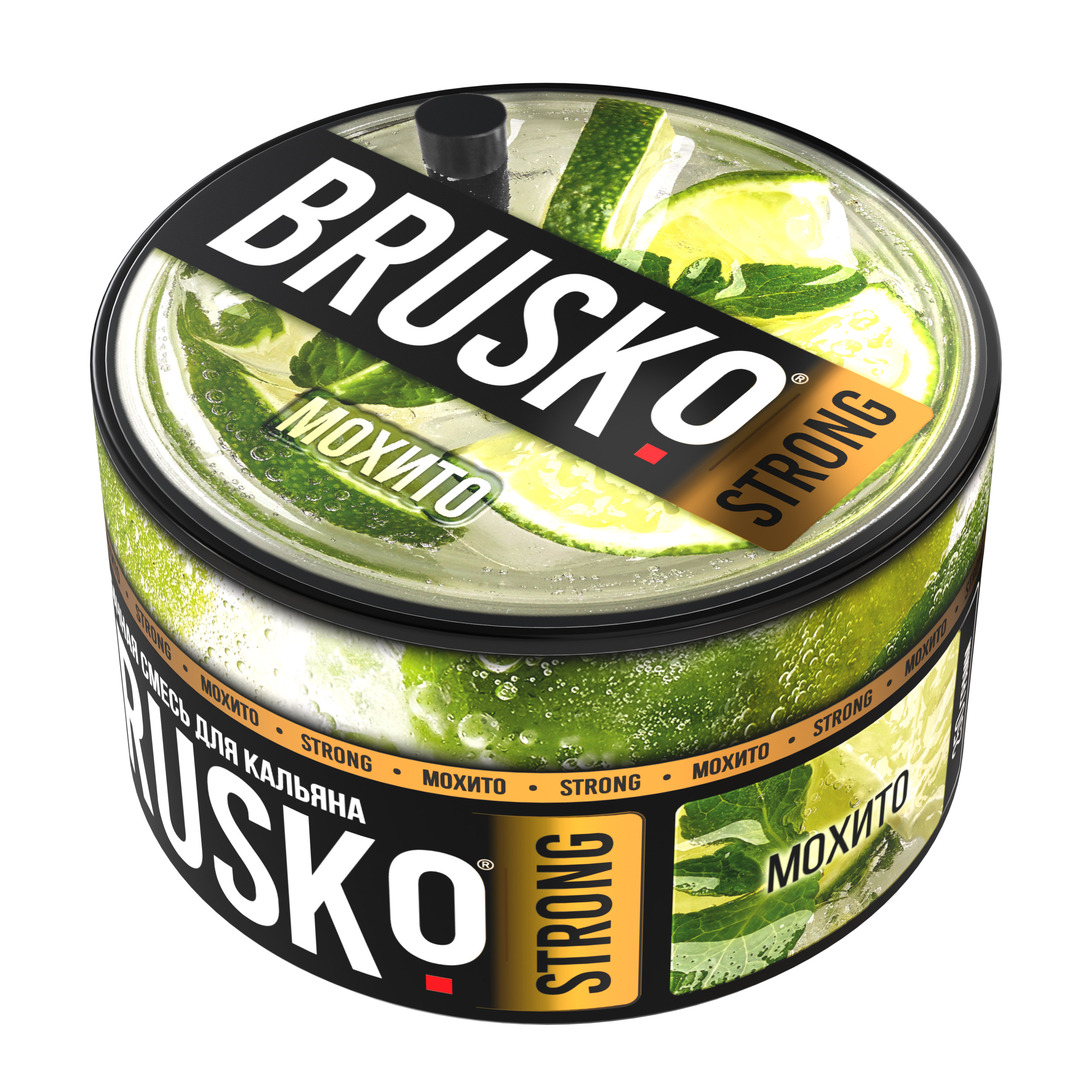 Бестабачная смесь для кальяна BRUSKO, 250 г, Мохито, Strong (М)