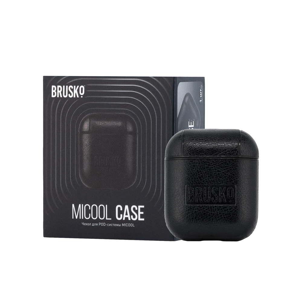 Чехол из полиуретановой кожи к многоразовой электронной системе BRUSKO ZQ MICOOL (черный)