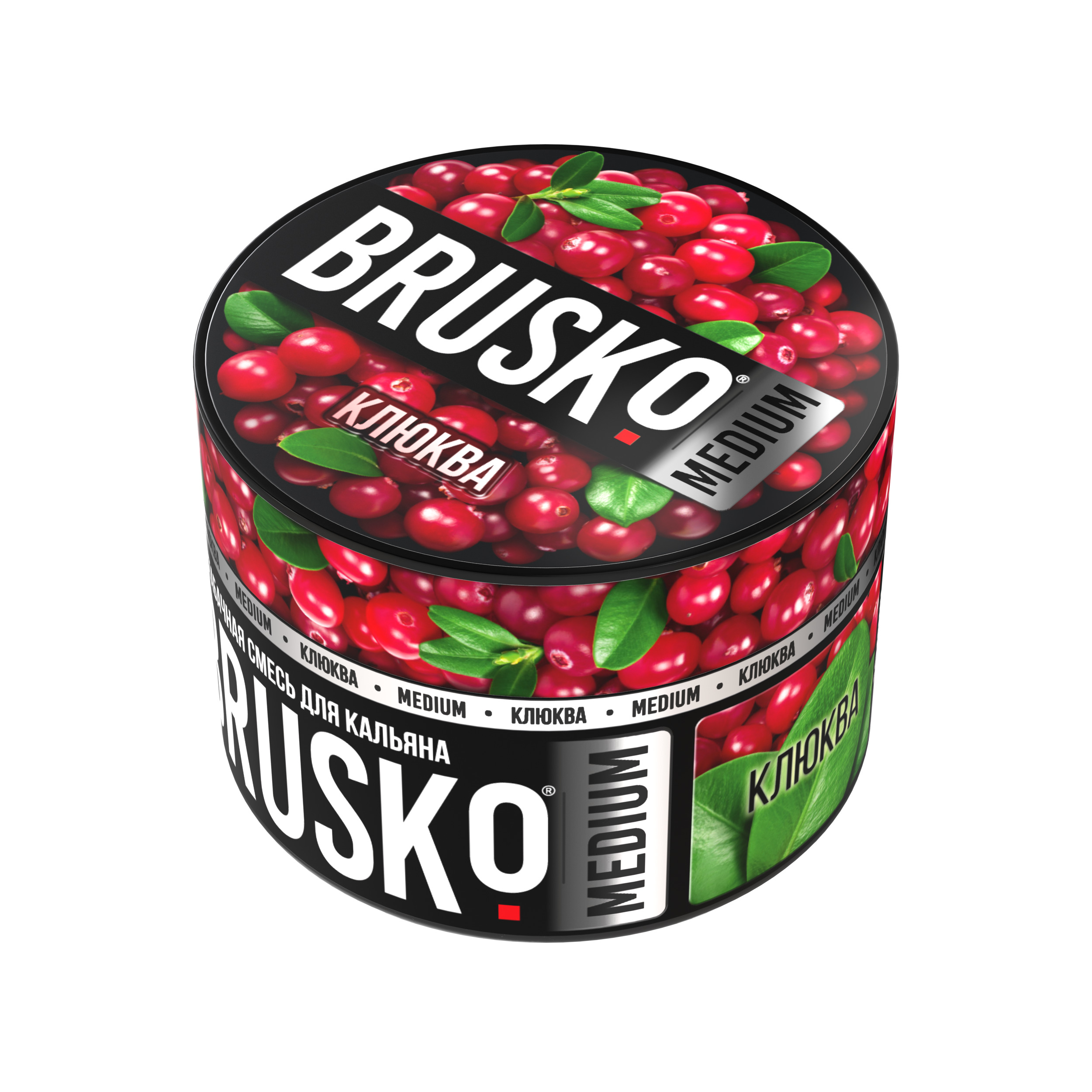 Бестабачная смесь для кальяна BRUSKO, 50 г, Клюква, Medium (М)