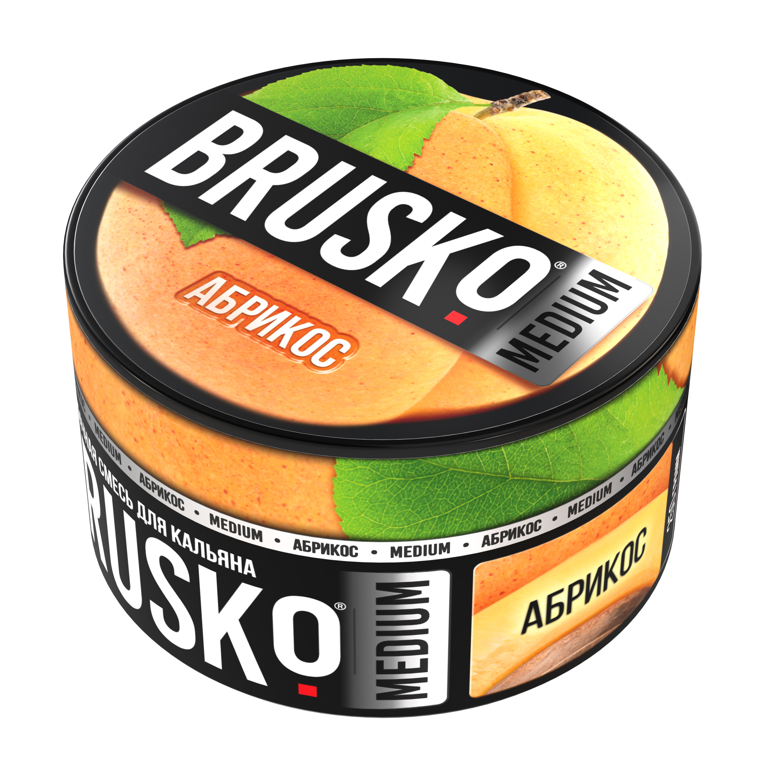 Бестабачная смесь для кальяна BRUSKO, 250 г, Абрикос, Medium (М)