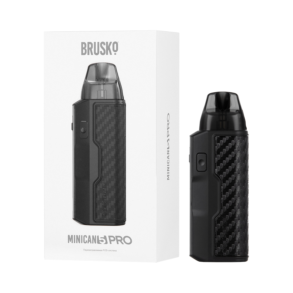 Многоразовая электронная система, (чёрный карбон) Модель BRUSKO MINICAN 5 PRO