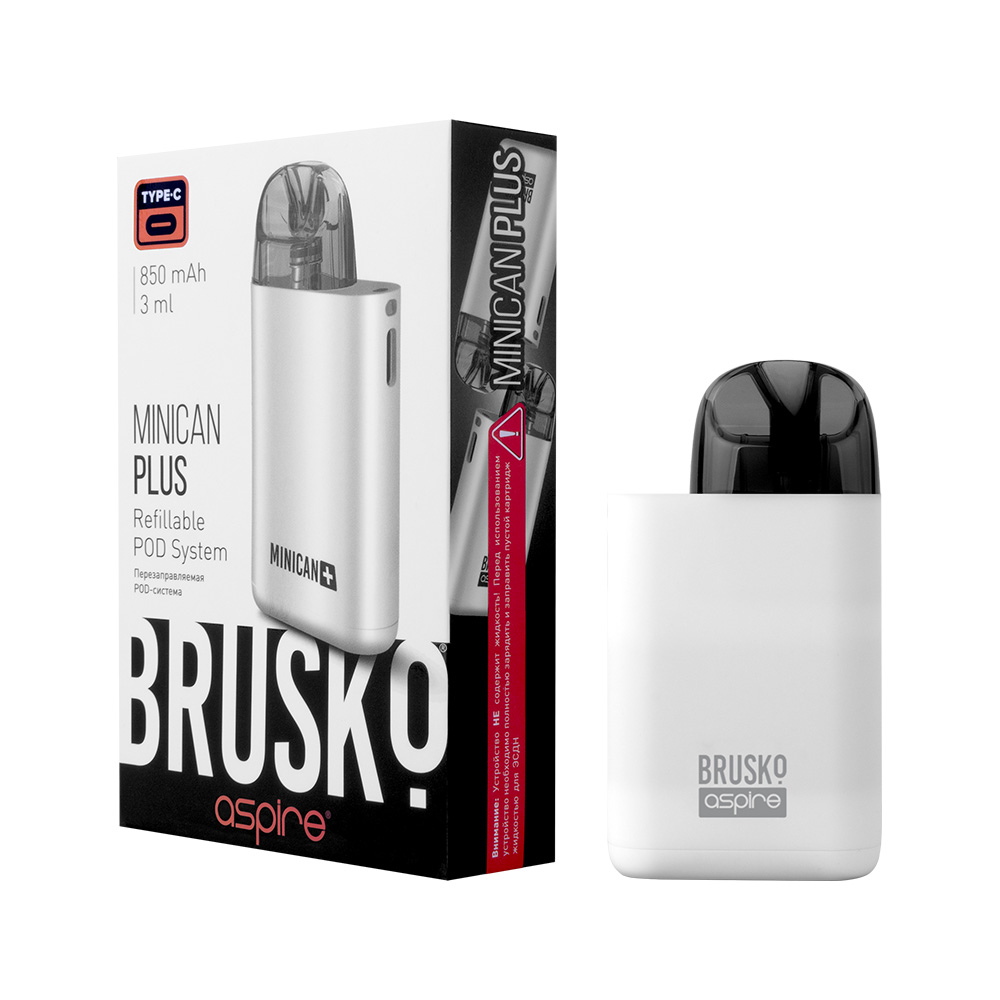 Многоразовая электронная система,  Модель BRUSKO MINICAN PLUS (белый)