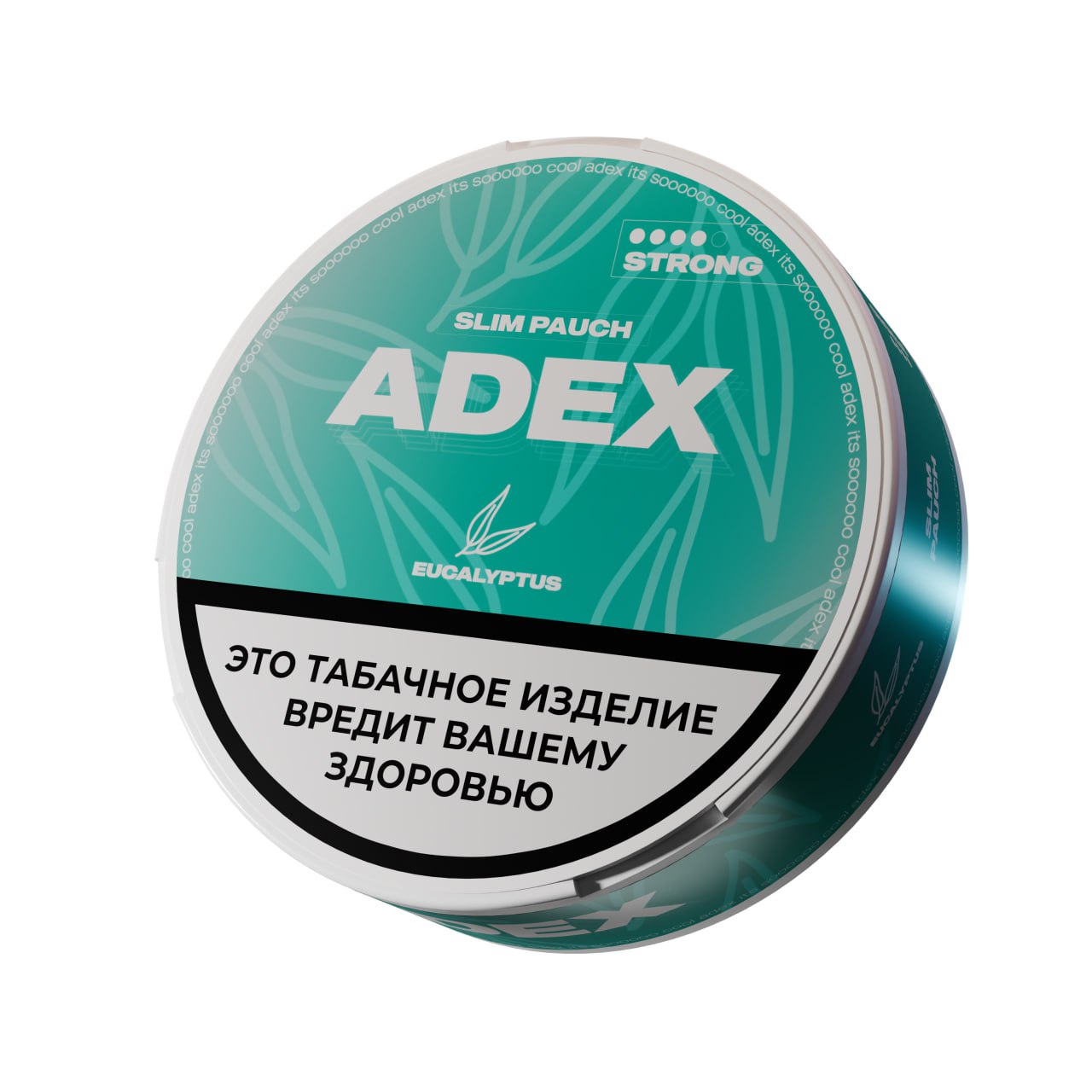Жевательный табак АДЕКС стронг слим с ароматом ЭВКАЛИПТ