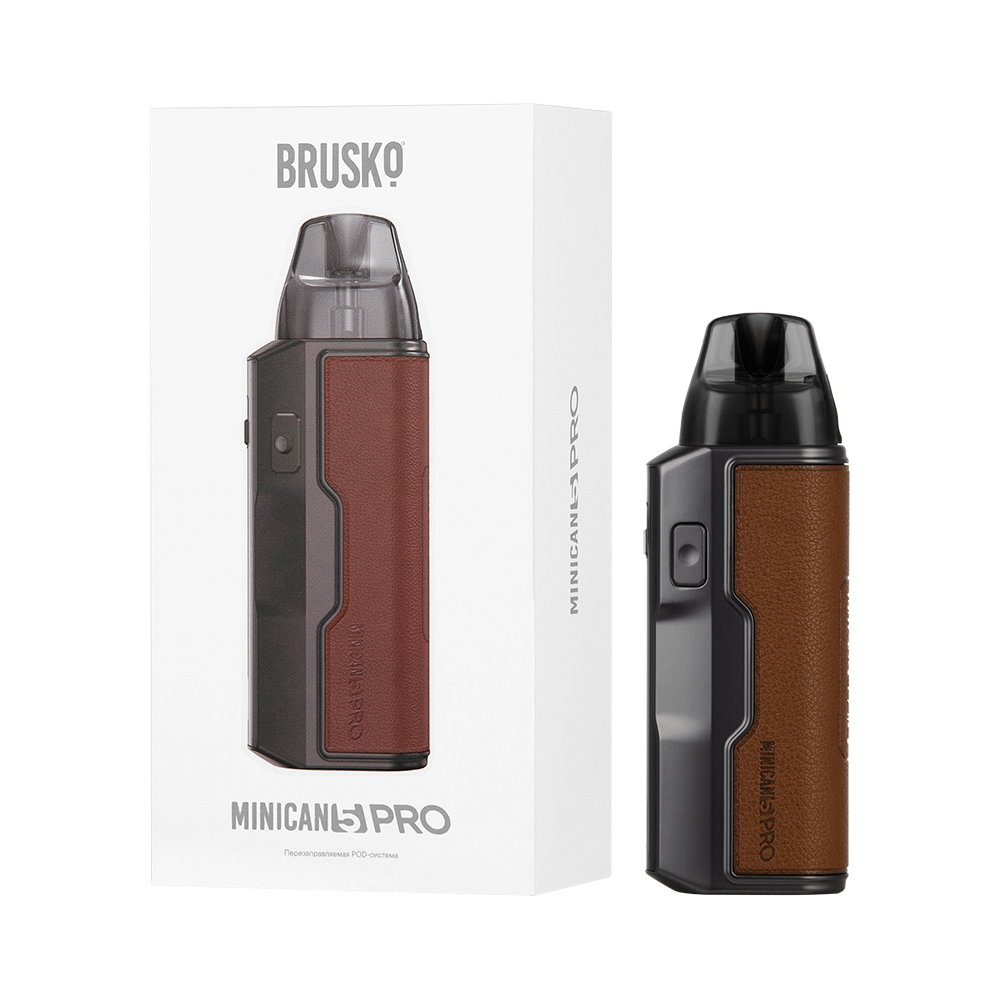 Многоразовая электронная система, (коричневый графит) Модель BRUSKO MINICAN 5 PRO
