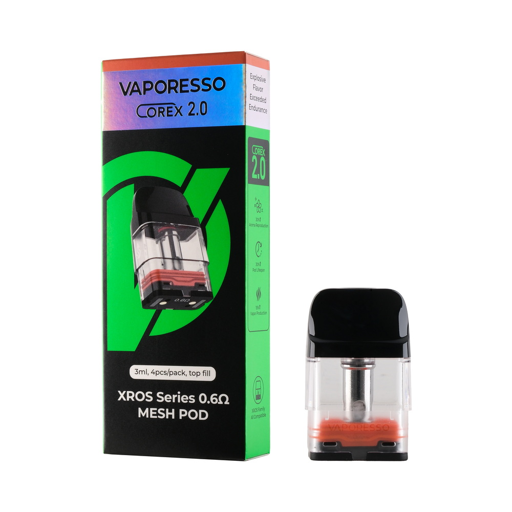 Картридж к многоразовой электронной системе, Модель Vaporesso XROS, 0,6 Ом, 3 мл, упак. 4 шт