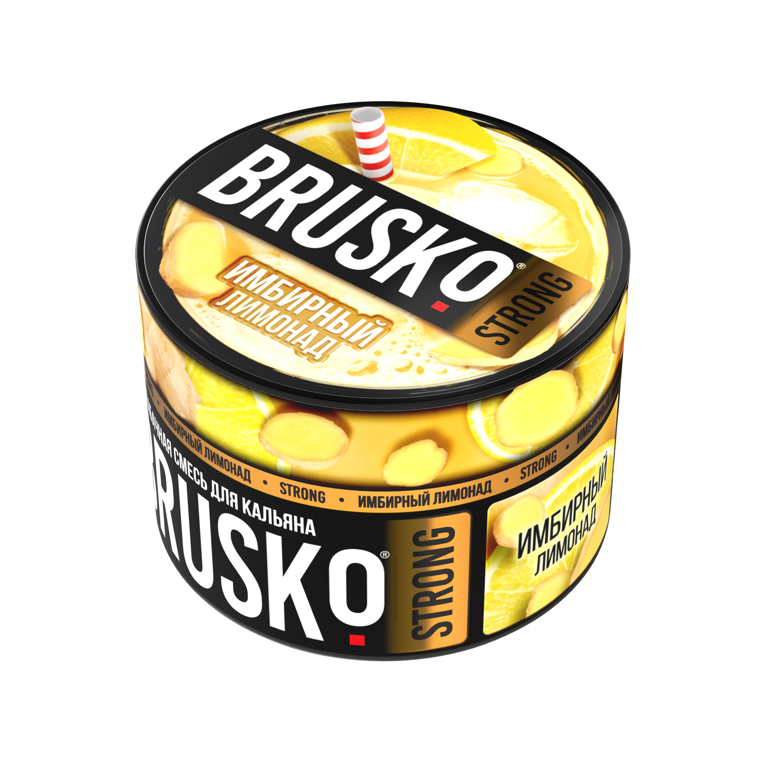 Бестабачная смесь для кальяна BRUSKO, 50 г, Имбирный лимонад, Strong (М)