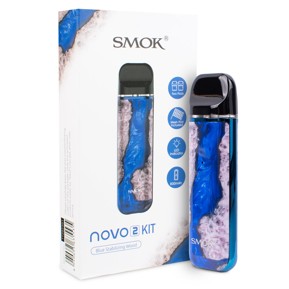 ЭС SMOK NOVO 2 Pod Kit, 800 mAh, Blue Stabilizing Wood*