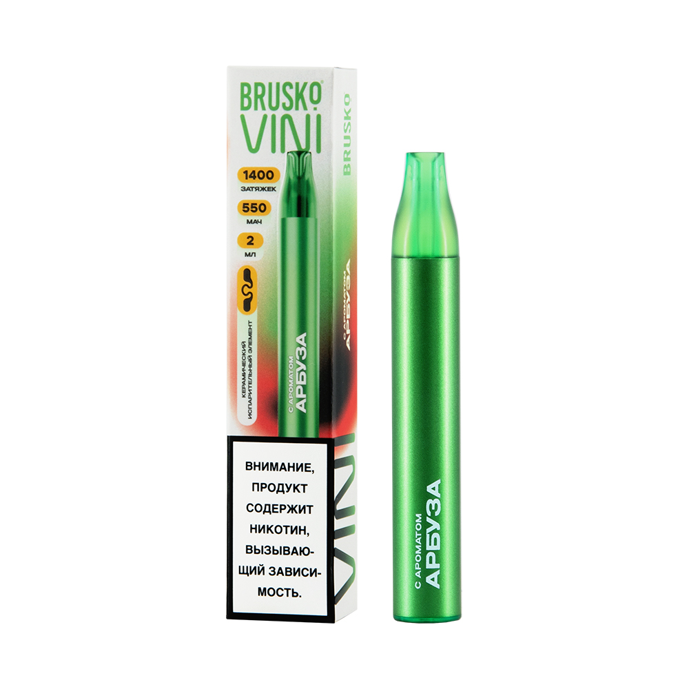 Одноразовая ЭС BRUSKO VINI с ароматом арбуза, 20 мг/см3, 2 мл (М)
