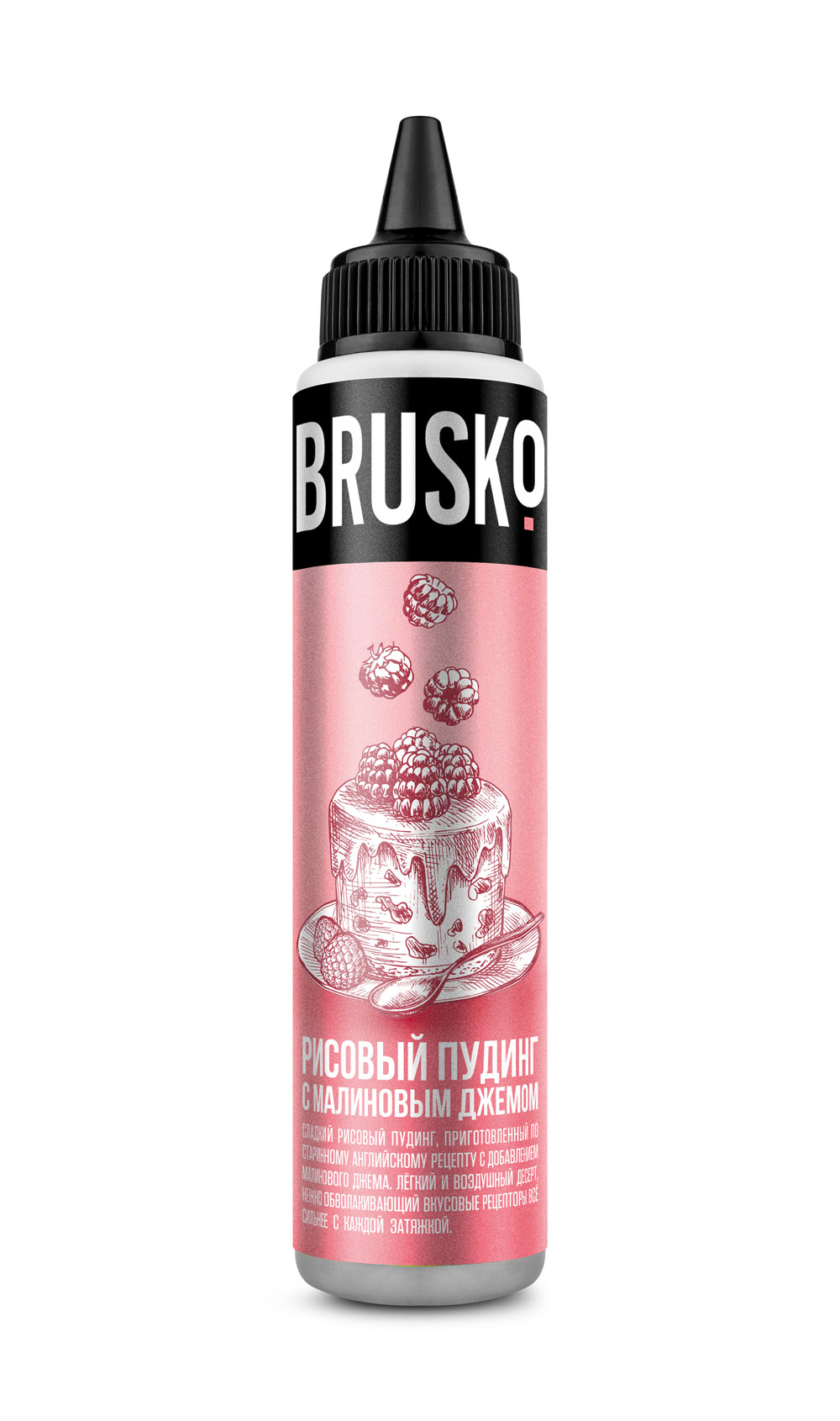 Жидкость Brusko, 60 мл, Рисовый пудинг с малиновым джемом, 0 мг/мл *