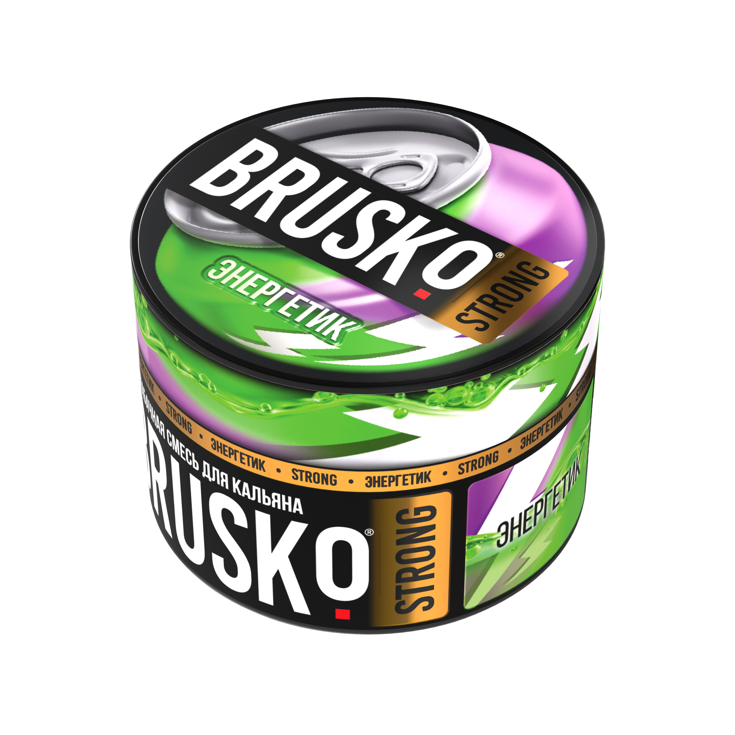 Бестабачная смесь для кальяна BRUSKO, 50 г, Энергетик, Strong (М)