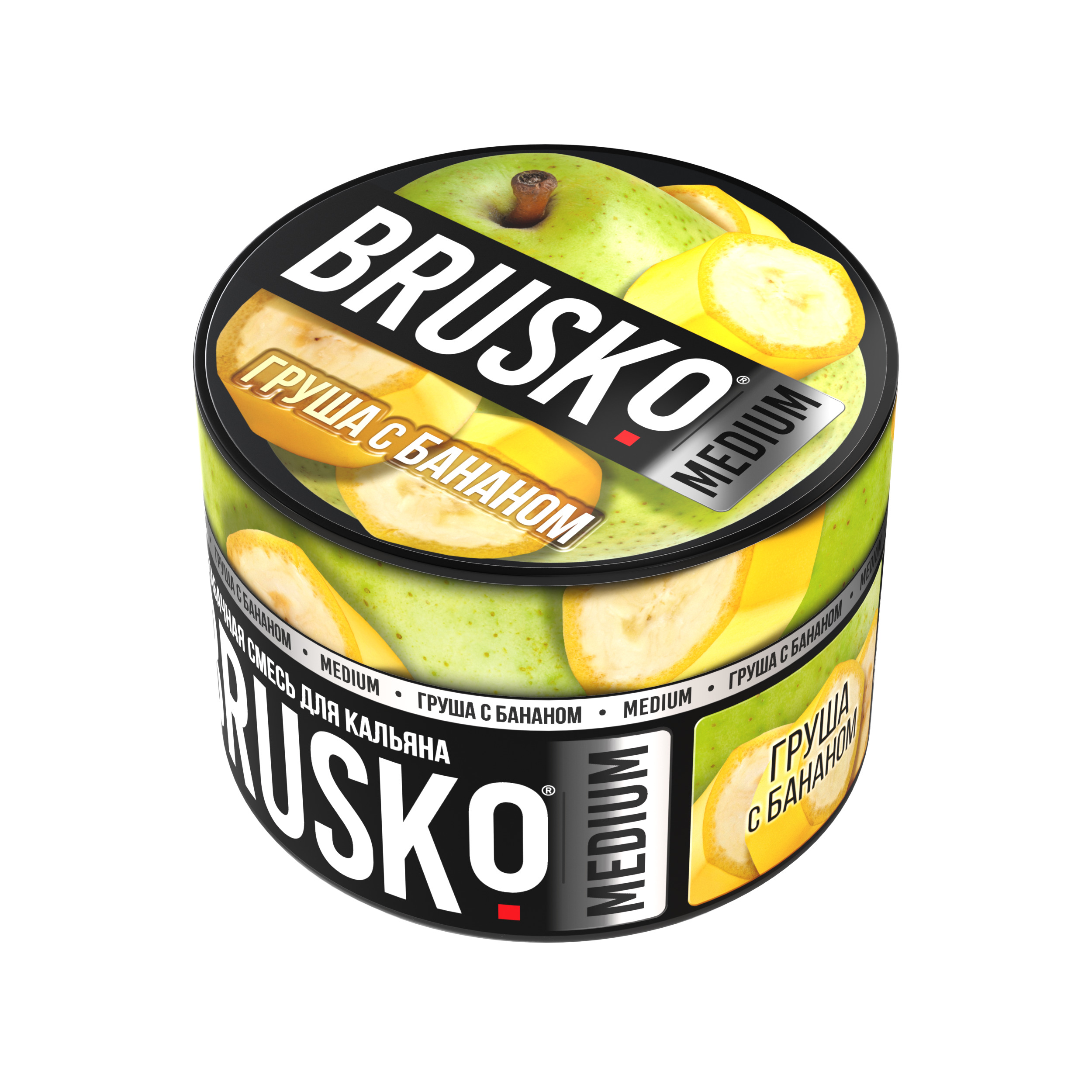 Бестабачная смесь для кальяна BRUSKO, 50 г, Груша с бананом, Medium (М)