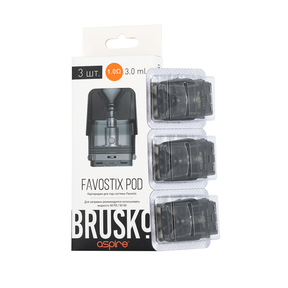 Картридж к многоразовой электронной системе, Модель BRUSKO FAVOSTIX 1.0 Ом, упак. 3 шт