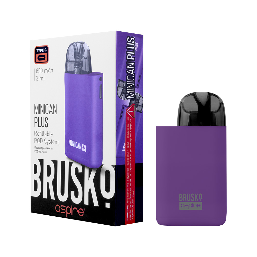 Многоразовая электронная система,  Модель BRUSKO MINICAN PLUS (фиолетовый)