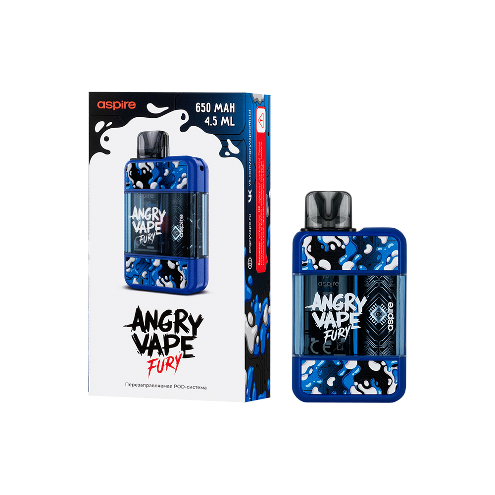 Многоразовая электронная система,  Модель BRUSKO Angry Vape Fury (Синий)