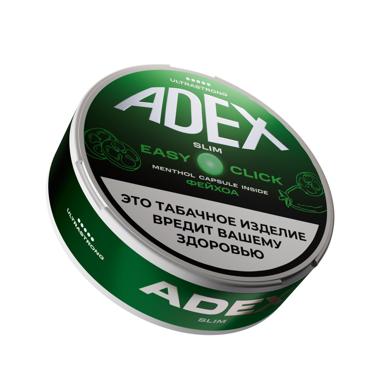 Жевательный табак АДЕКС изи клик слим с ароматом ФЕЙХОА