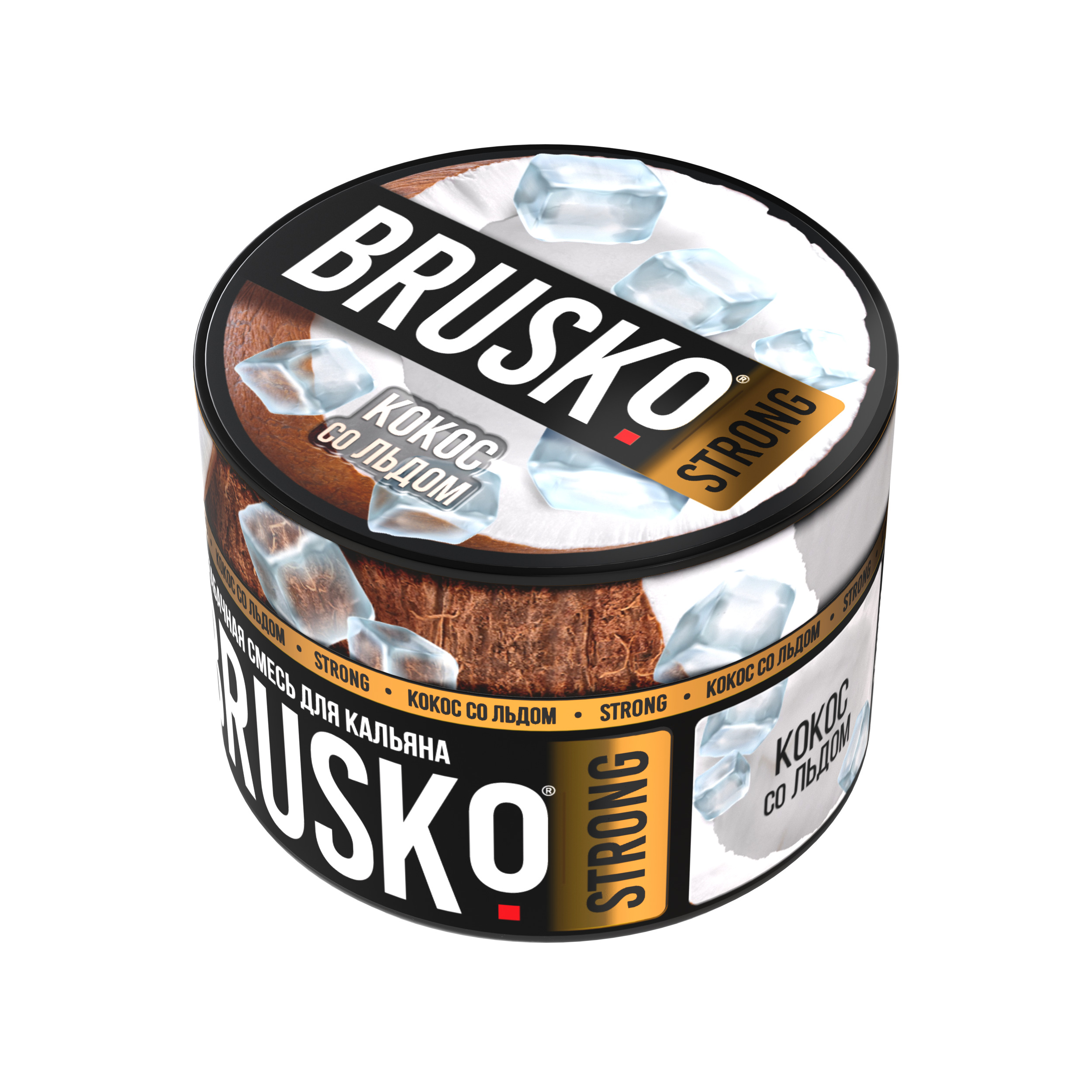 Бестабачная смесь для кальяна BRUSKO, 50 г, Кокос со льдом, Strong (М)