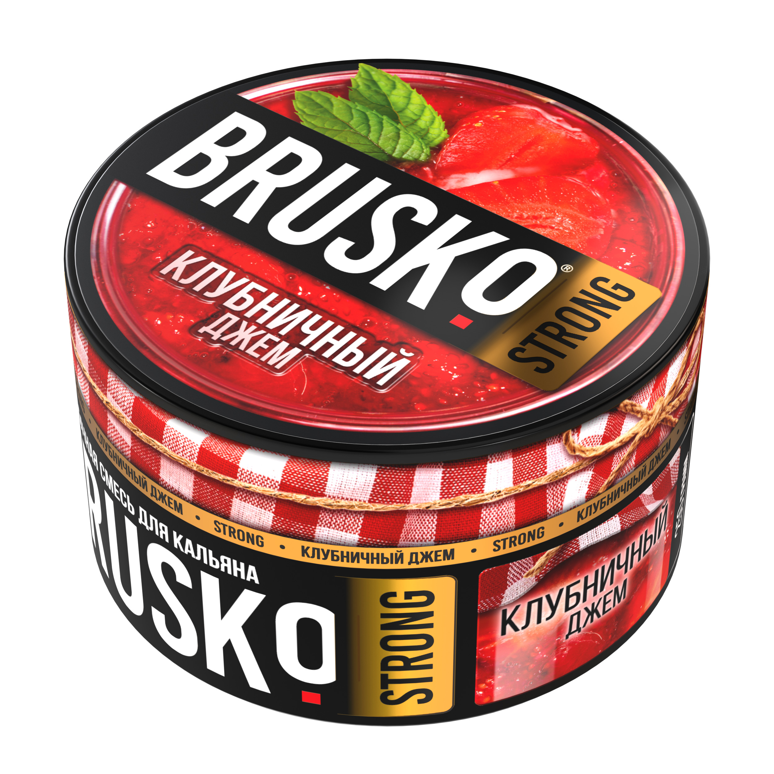 Бестабачная смесь для кальяна BRUSKO, 250 г, Клубничный джем, Strong (М)