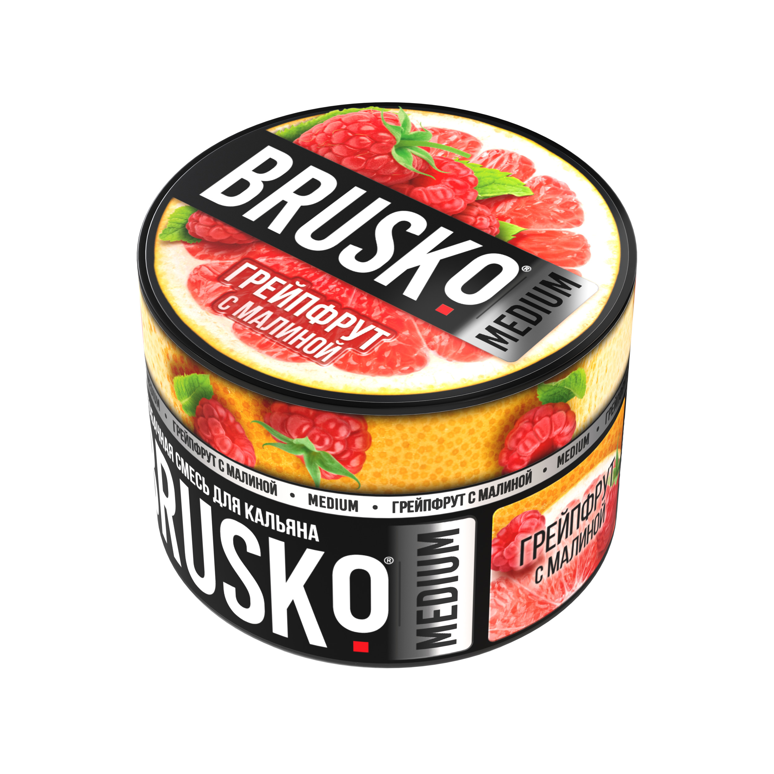 Бестабачная смесь для кальяна BRUSKO, 50 г, Грейпфрут с малиной, Medium