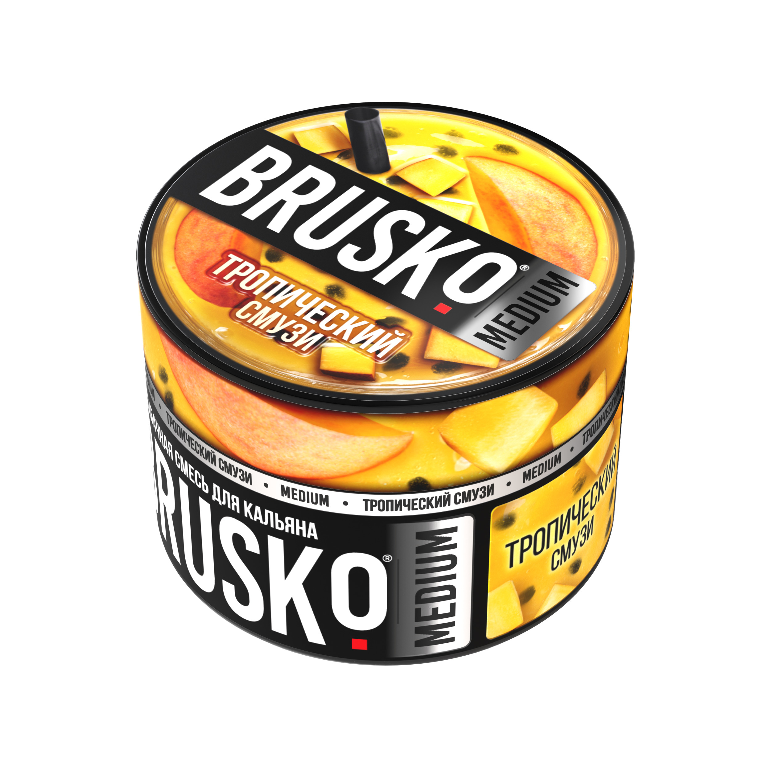 Бестабачная смесь для кальяна BRUSKO, 50 г, Тропический смузи, Medium (М)