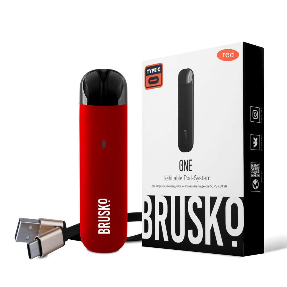 Многоразовая электронная система BRUSKO ONE красный