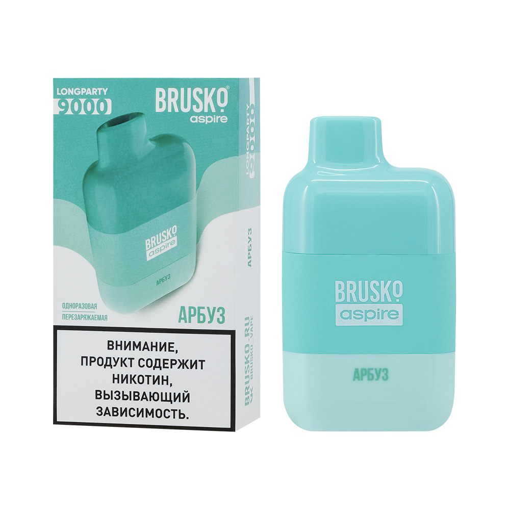 Одноразовая ЭС BRUSKO LONGPARTY 9000 с ароматом арбуза, 20мг/см3, 9 мл (М)