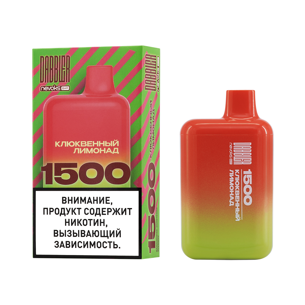 Одноразовая ЭС DABBLER 1500 с ароматом клюквенного лимонада, 20 мг/см3, 3 мл (М)