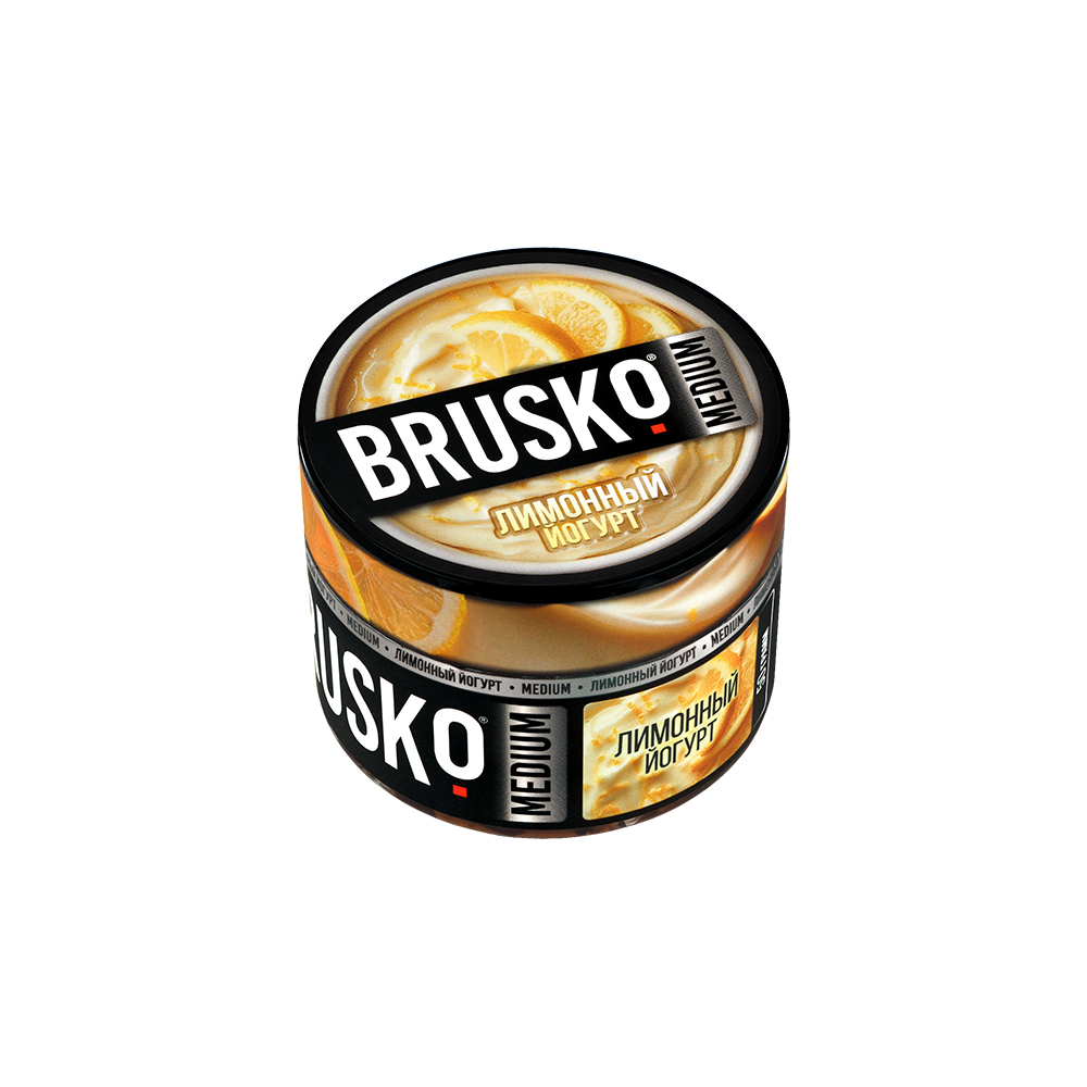 Бестабачная безникотиновая смесь для кальяна BRUSKO, 50 г, Лимонный йогурт