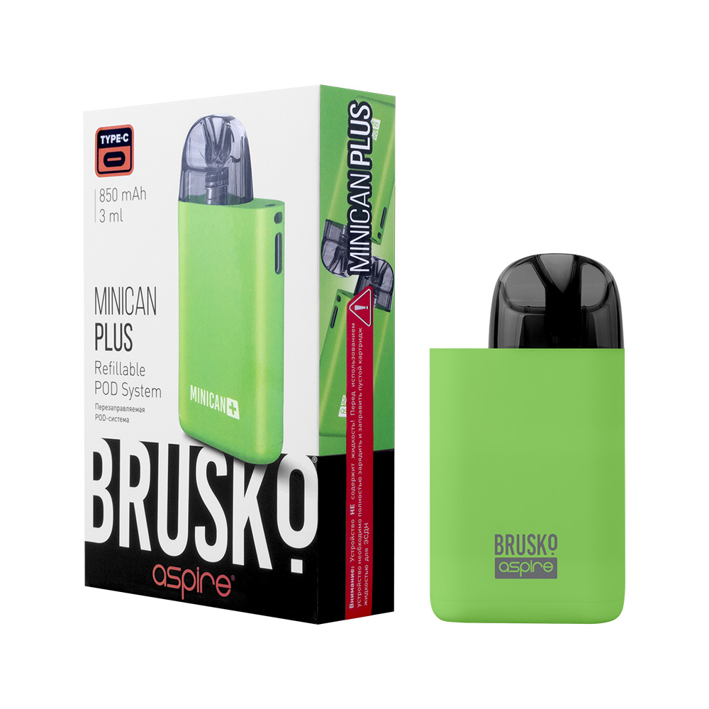 Многоразовая электронная система,  Модель BRUSKO MINICAN PLUS (зеленый)