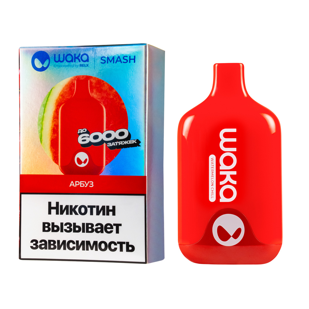 ОСДН WAKA SMASH 6000, Арбуз, 18 мг/см