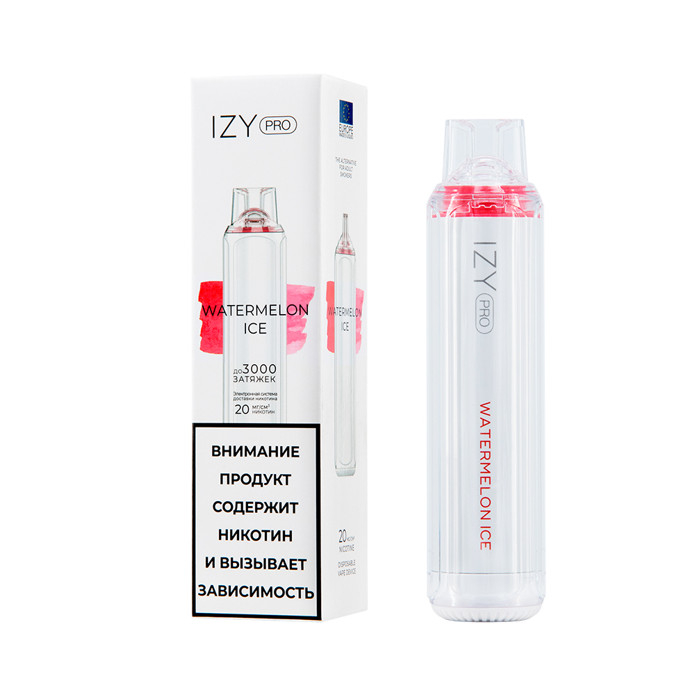 Одноразовая ЭС IZY PRO 3000, Watermelon Ice, 20 мг/см3, 8 мл (М)