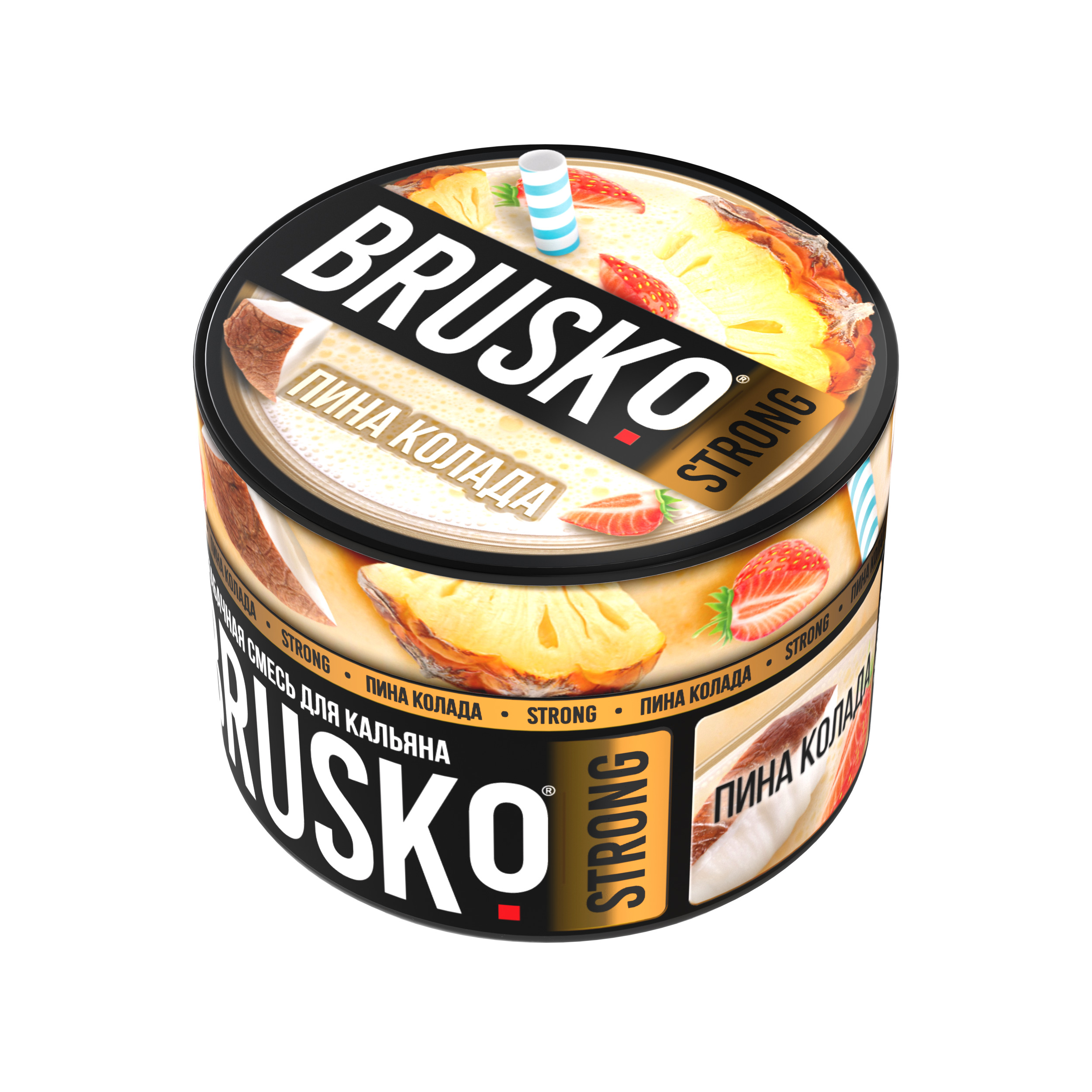 Бестабачная смесь для кальяна BRUSKO, 50 г, Пина колада, Strong (М)