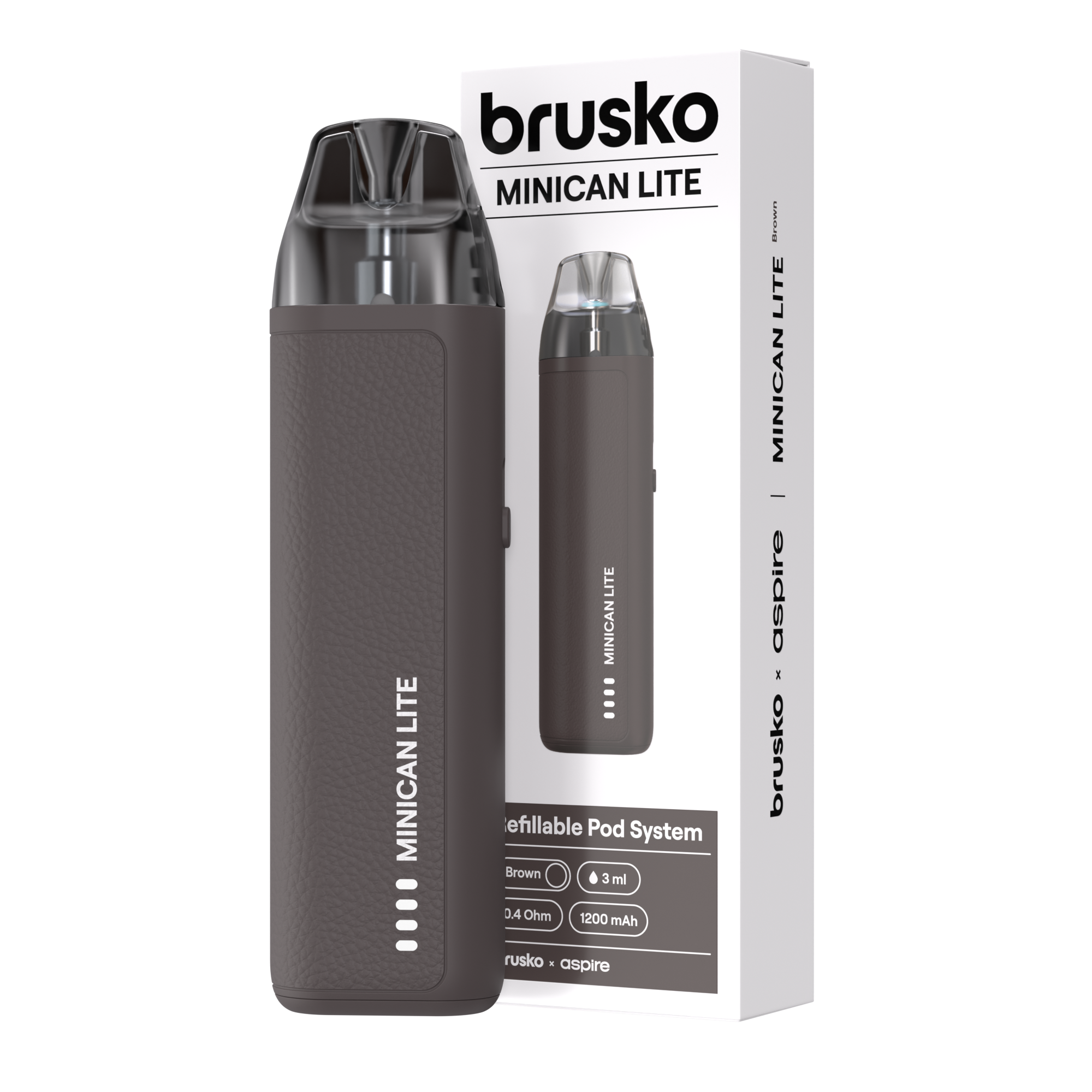 Многоразовая электронная система, (коричневый) Модель BRUSKO MINICAN LITE