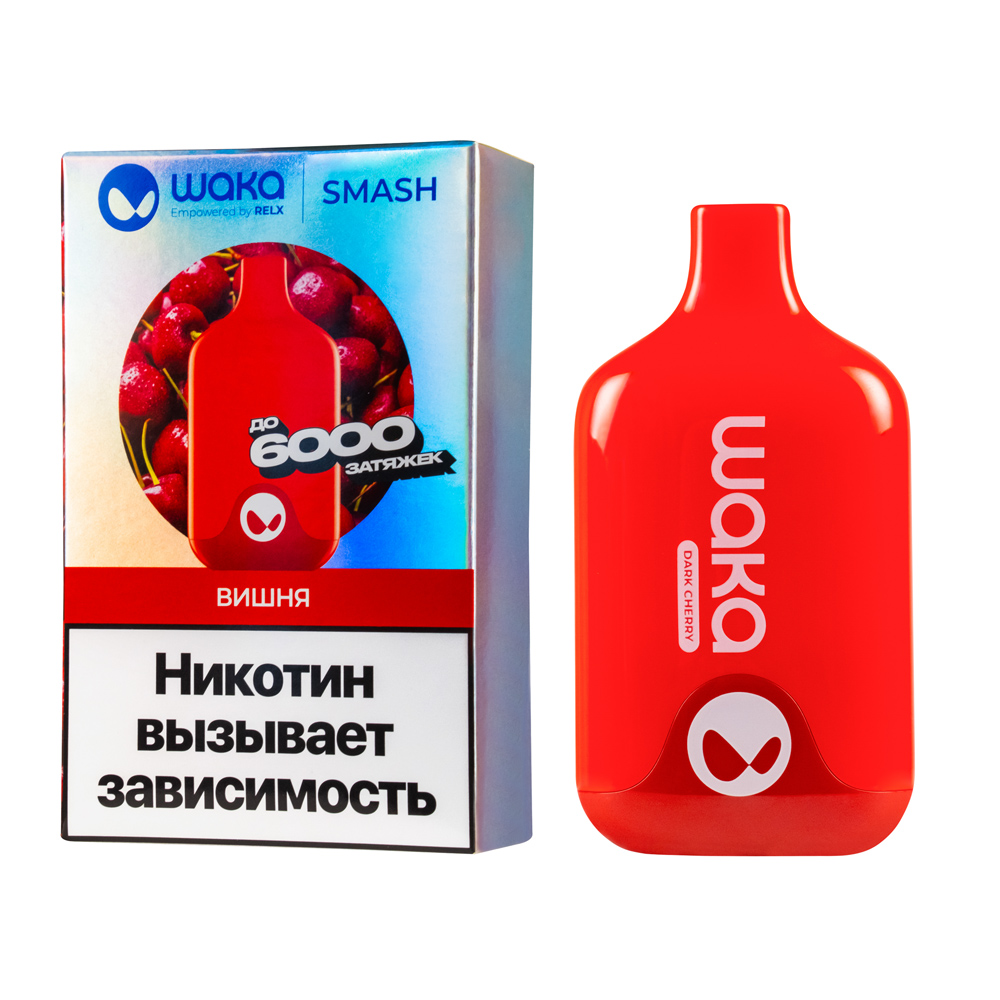 ОСДН WAKA SMASH 6000, Вишня, 18 мг/см
