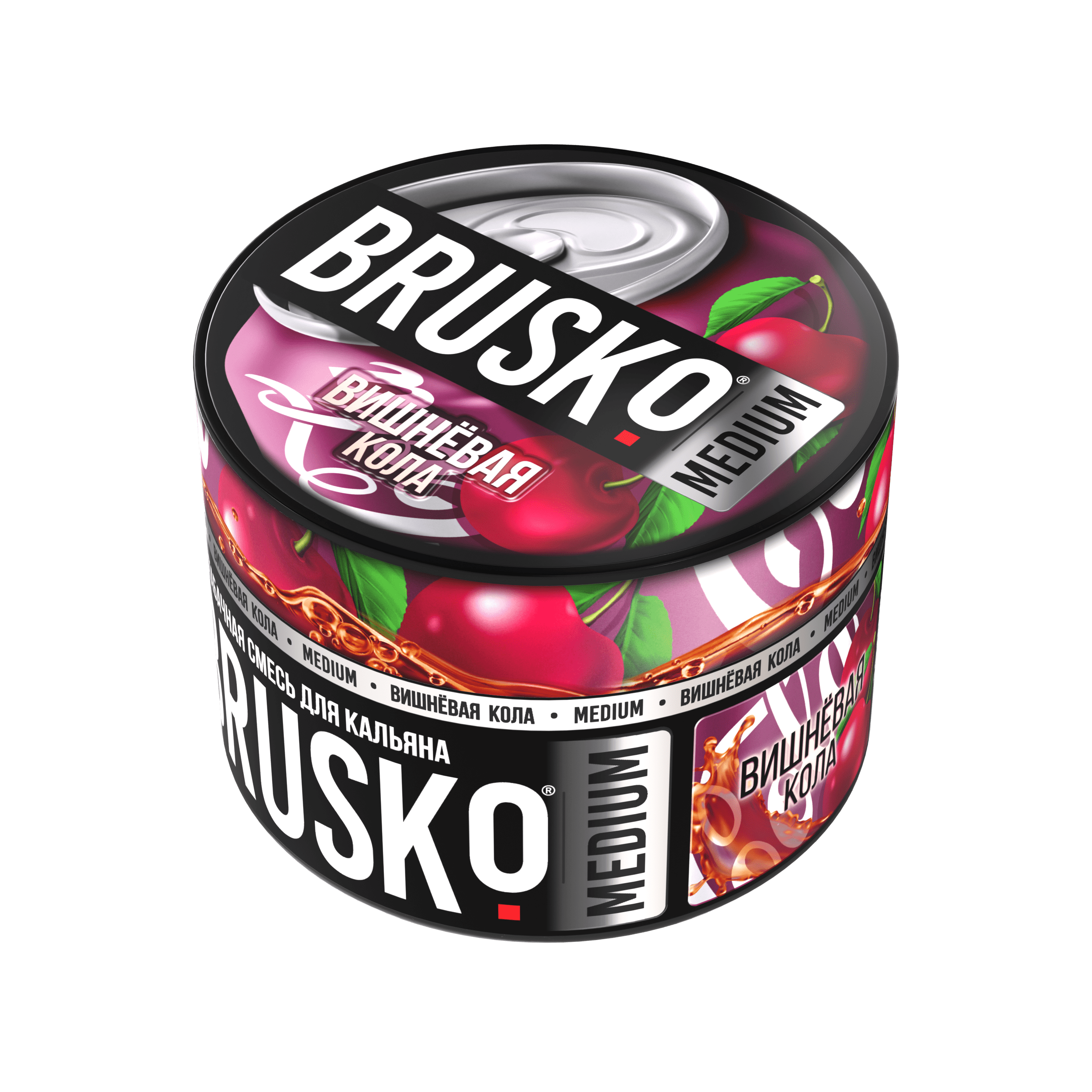 Бестабачная безникотиновая смесь для кальяна BRUSKO, 50 г, Вишнёвая кола