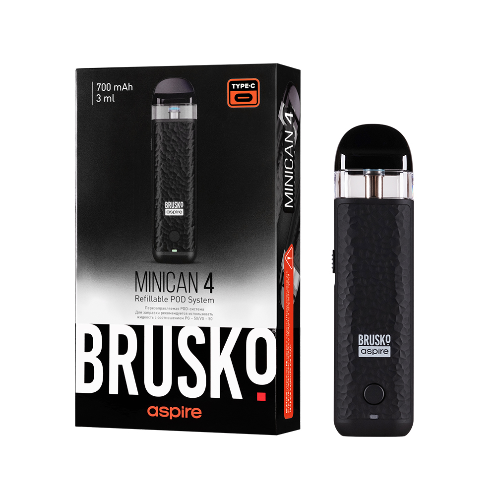 Многоразовая электронная система, (чёрный) Модель BRUSKO MINICAN 4