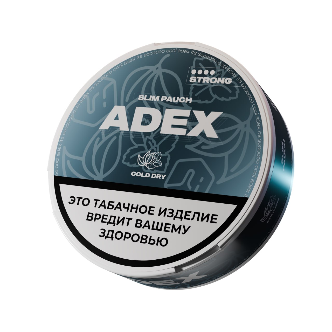 Жевательный табак АДЕКС стронг слим с ароматом КОЛД ДРАЙ