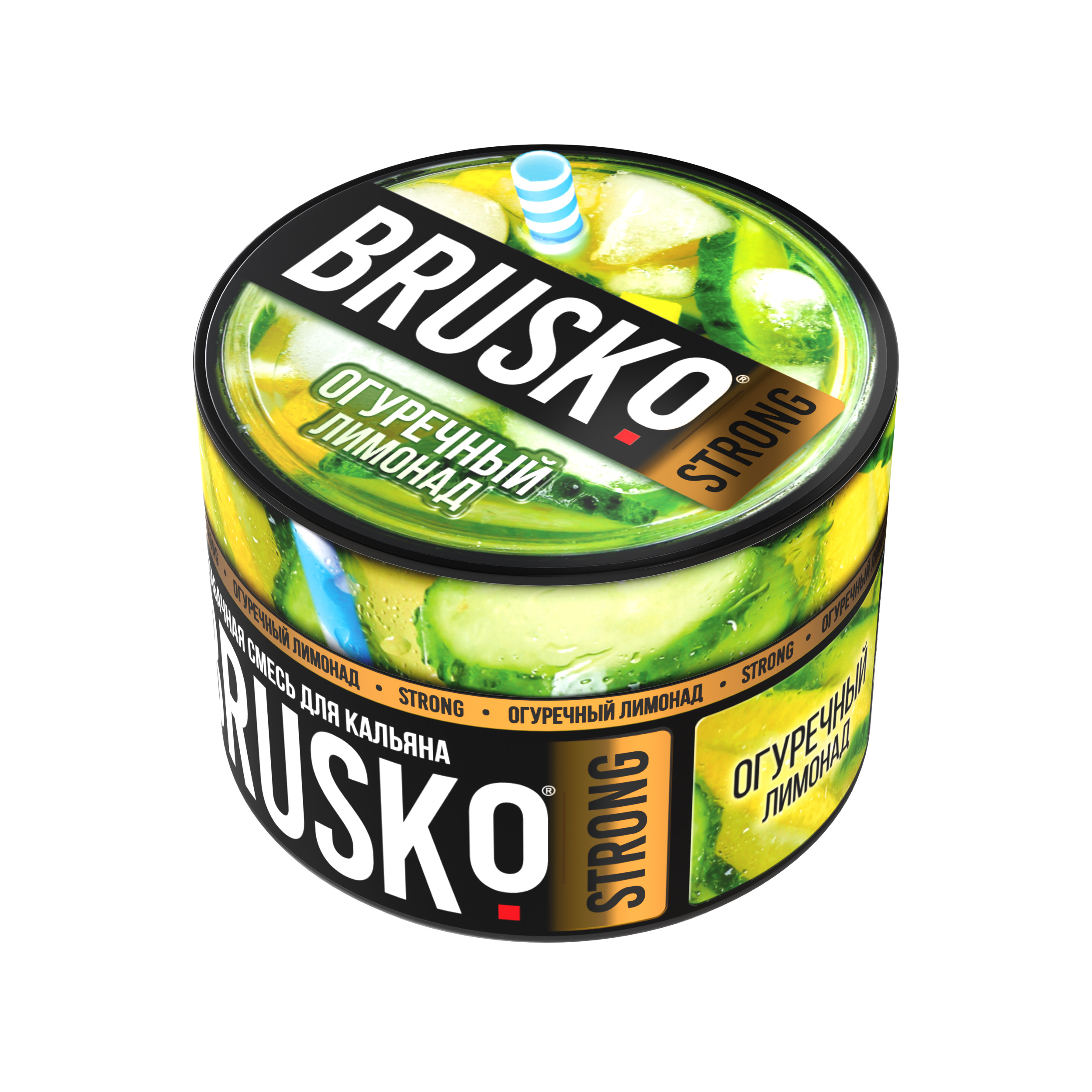Бестабачная смесь для кальяна BRUSKO, 50 г, Огуречный лимонад, Strong (М)