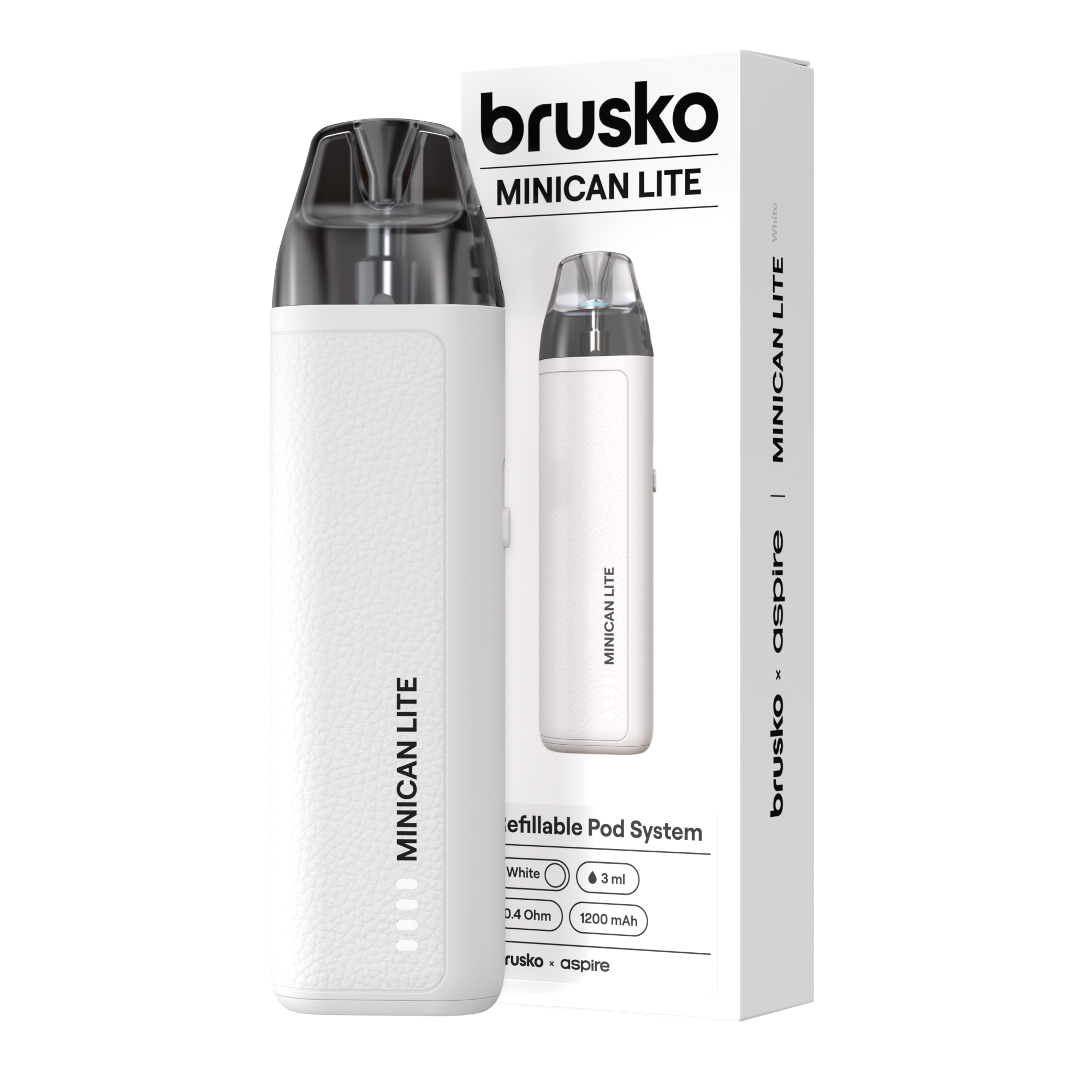 Многоразовая электронная система, (белый) Модель BRUSKO MINICAN LITE