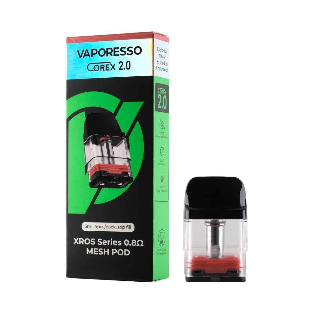 Картридж к многоразовой электронной системе, Модель Vaporesso XROS, 0,8 Ом, 3 мл, упак. 4 шт
