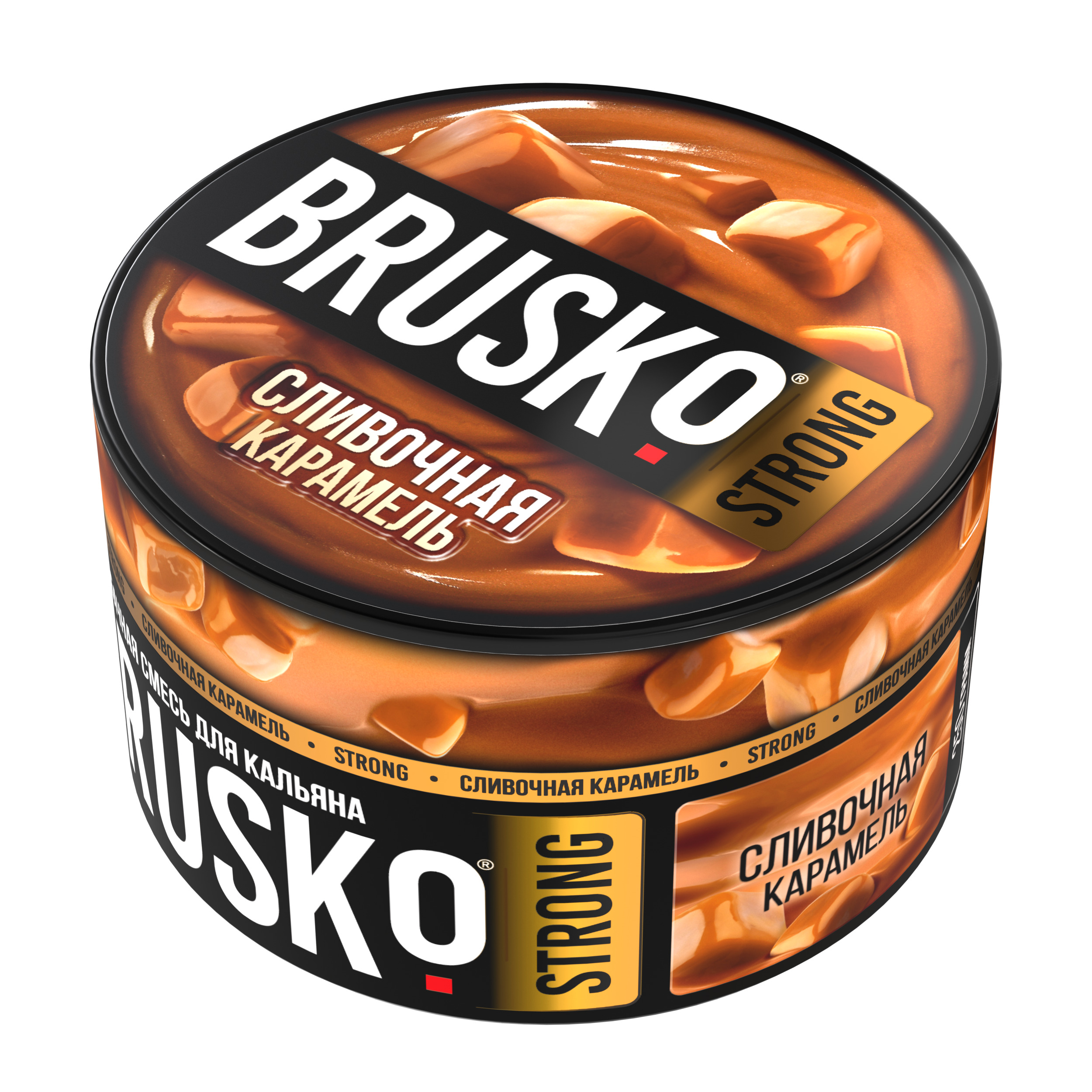 Бестабачная смесь для кальяна BRUSKO, 250 г, Сливочная карамель, Strong (М)