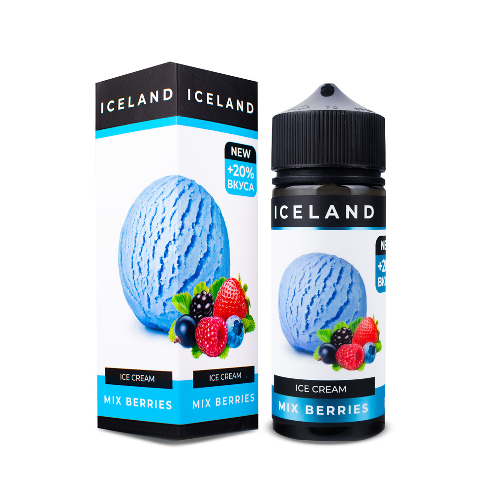 Жидкость Iceland, 120 мл, Ягодный микс, 0 мг/мл