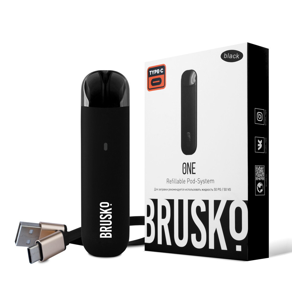 Многоразовая электронная система BRUSKO ONE черный