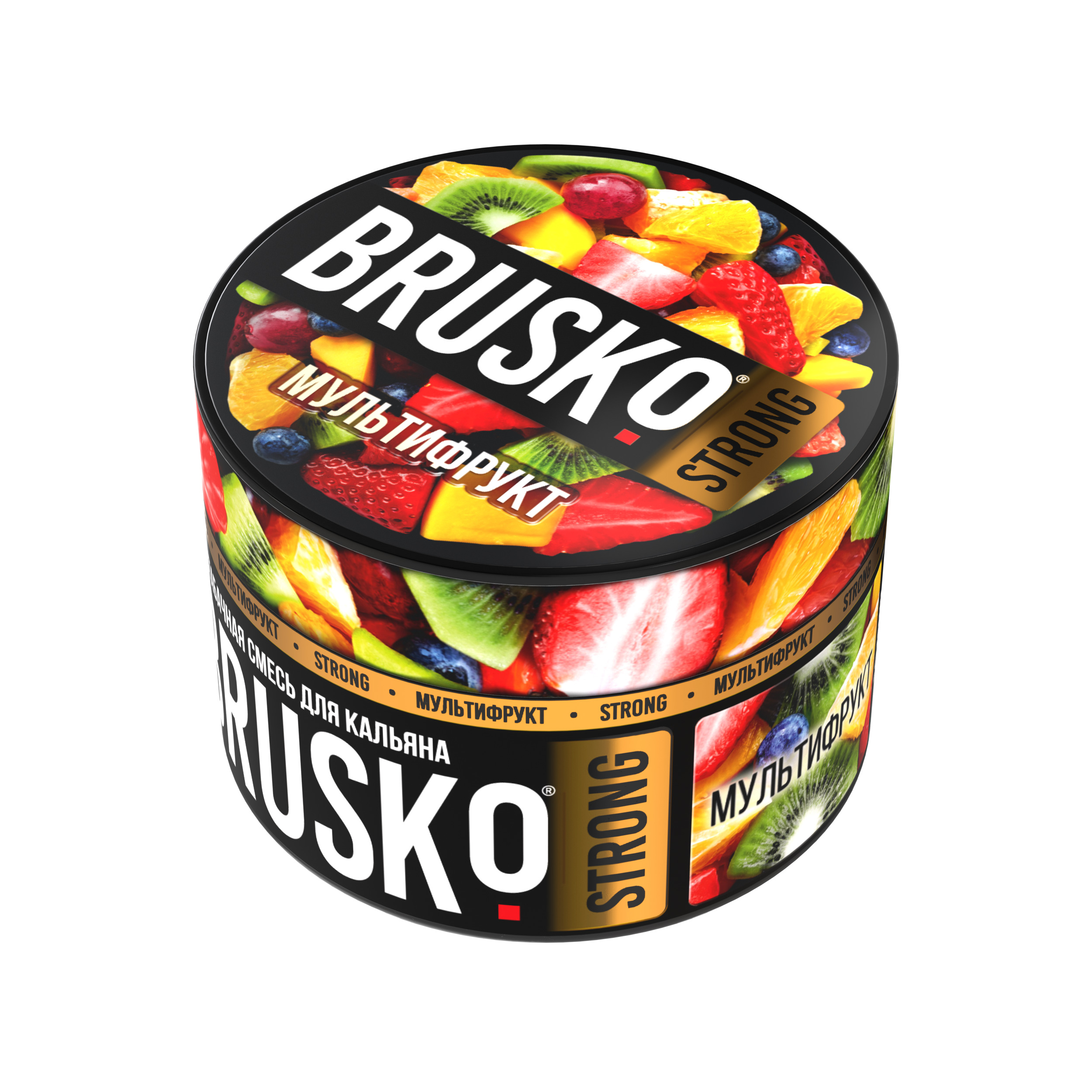 Бестабачная смесь для кальяна BRUSKO, 50 г, Мультифрукт, Strong (М)